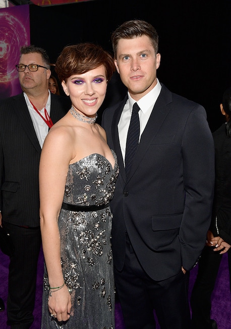 Scarlett Johansson, Colin Jost, Avengers: Infinity War Premiere